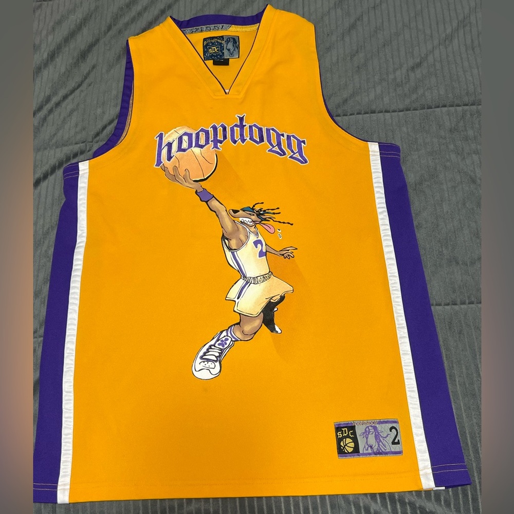 Vintage Y2K Snoop Dogg Lakers Hoop Dogg Basketball Jersey SIZE LARGE RARE